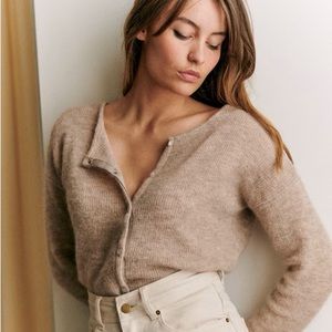 NWT Sézane Gaspard Beige Cardigan